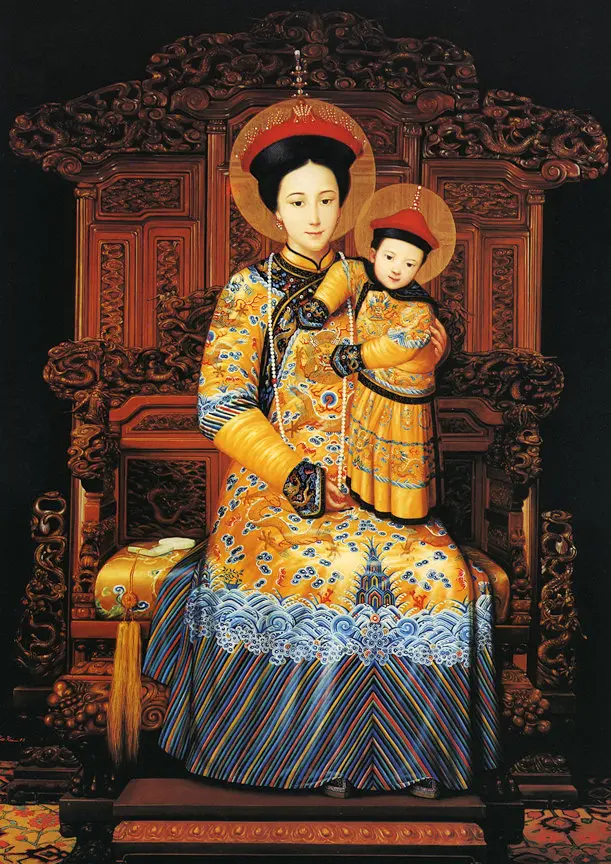 Gary Thu Kai Kui - Our Lady of China, in Chʻing Imperial garb